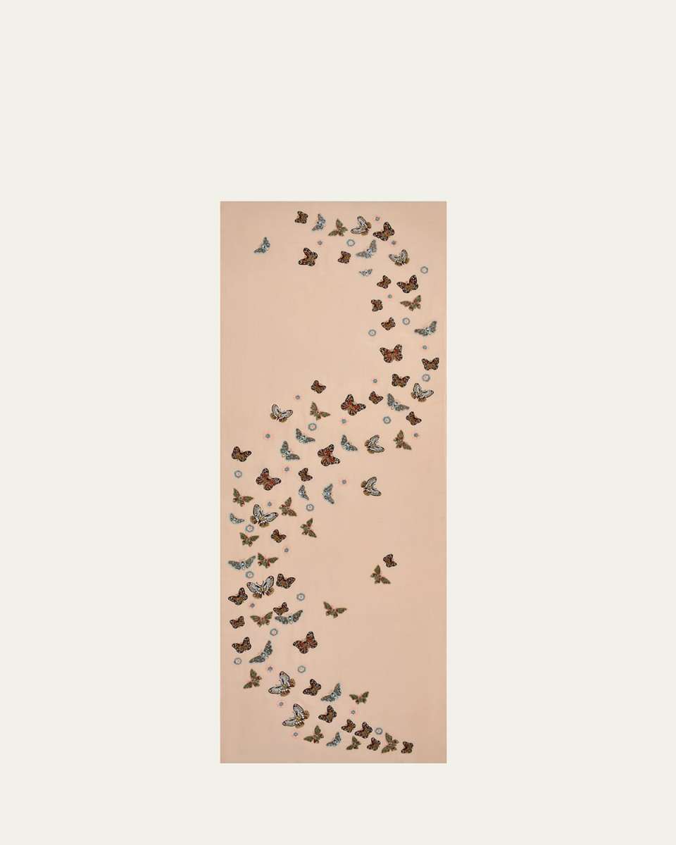 Fluttering Butterflies Cashmere Scarf